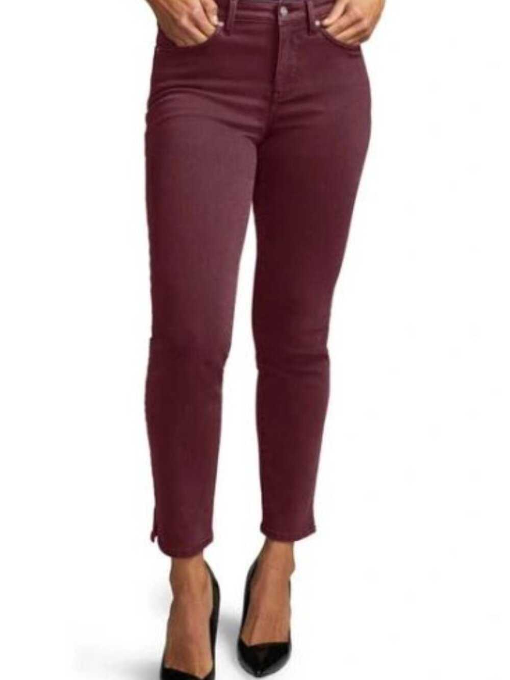 NYDJ Curves 360 Slim Straight Women's Plus Size 28 Deep Currant Denim Jeans NWT